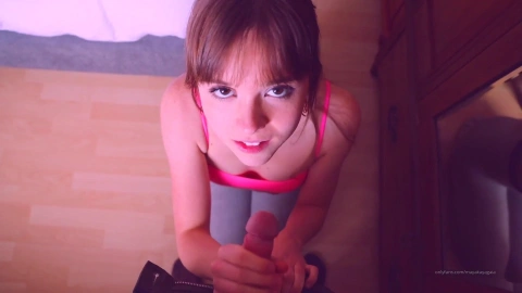 Maya Kayagaia Teases & Strokes Him to Cum